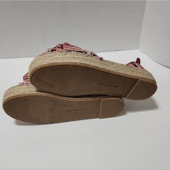 SAM Edelman Pink Black Pattern Cabrera Fabric Espadrille Women's US 8.5M - Picture 7 of 9